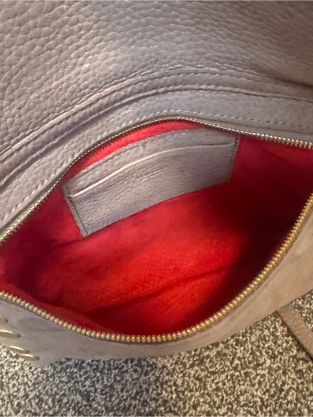 Hammitt VIP Medium Crossbody Bag Pewter Brushed Gold Leather Clutch Purse - Picture 10 of 13